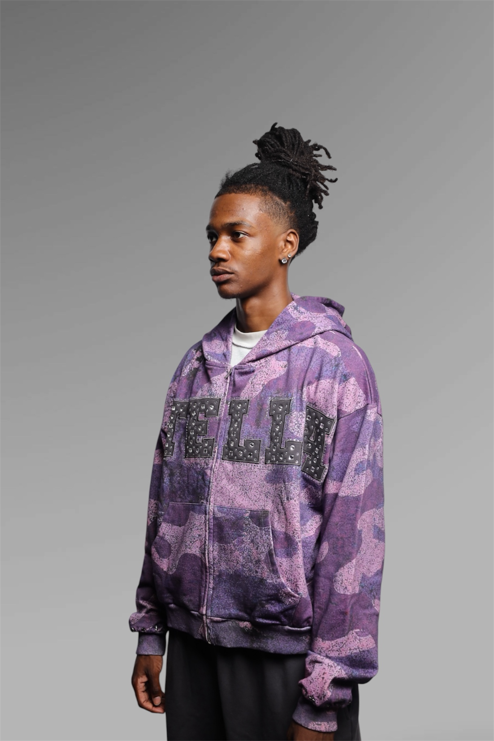 Purple Pixel Camo Hoodie