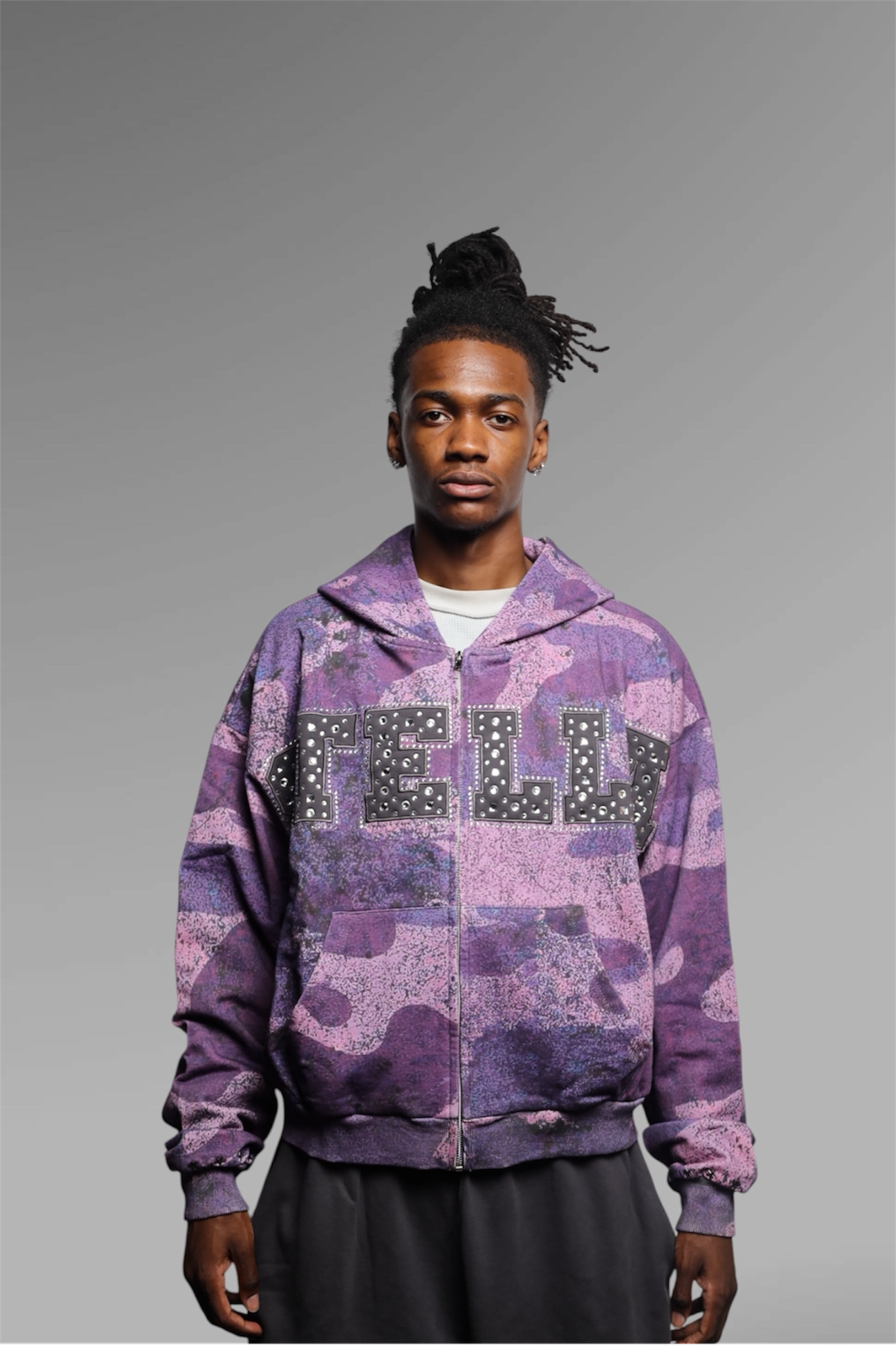 Purple Pixel Camo Hoodie