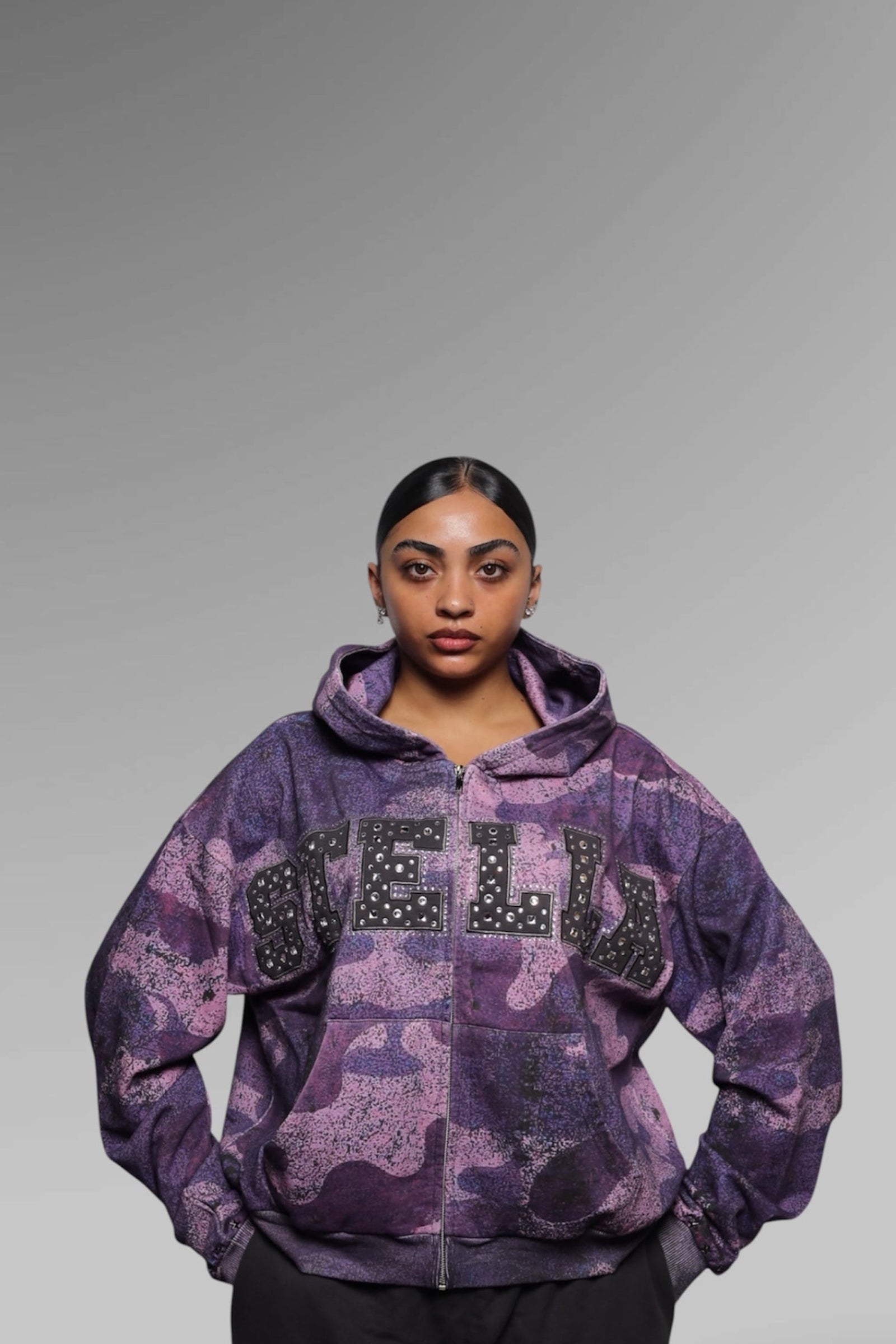 Purple Pixel Camo Hoodie